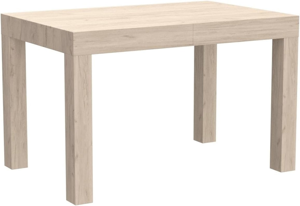 Extendable Oak Dining Table 47.2"-78.7" x31.5", Made in Italy