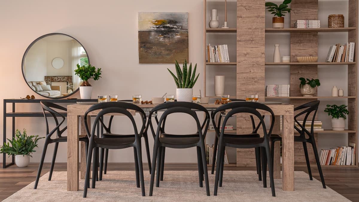 Extendable Oak Dining Table 47.2"-78.7" x31.5", Made in Italy