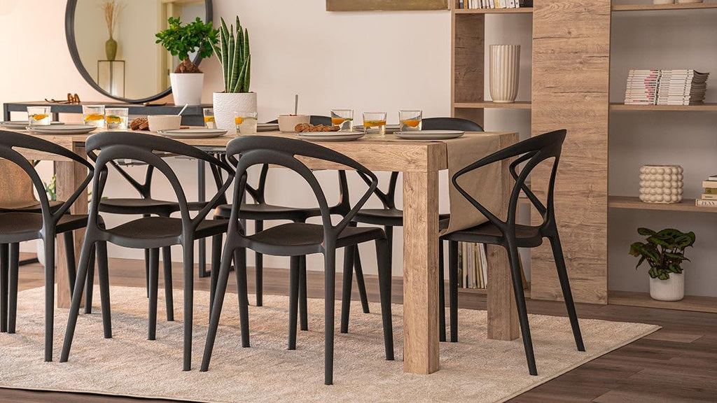 Extendable Oak Dining Table 47.2"-78.7" x31.5", Made in Italy