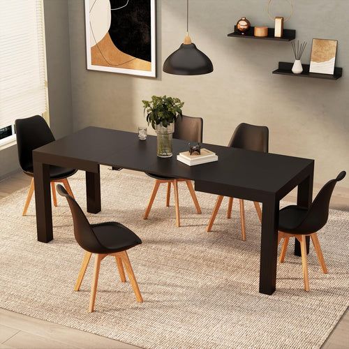 Extendable Oak Dining Table 47.2"-78.7" x31.5", Made in Italy